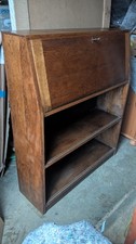 Narrow Vintage oak bureau