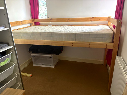 Wooden mid sleeper - wooden, raised