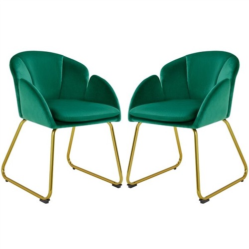 Flower shape velvet vanity - shape,