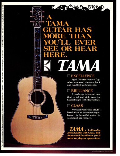 1976 tama accoustic guitar - accoustic,