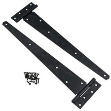 Heavy Duty T Tee Hinge For Sheds Gates Black Powder Coated Finish 4 – 18 Inch