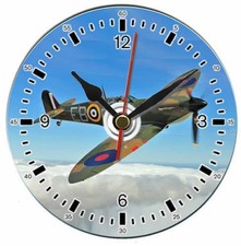 Spitfire gift dvd desk clock, RAF, WW2, can be personalised, Great secret santa
