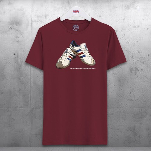 Voice claret blue - of,