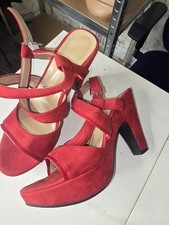 Female Red Wedge Shoe 