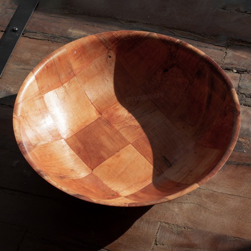 Woven wood 30cm round - wood,