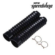 Motorcycle Front Fork Gaiters 205mm - Black