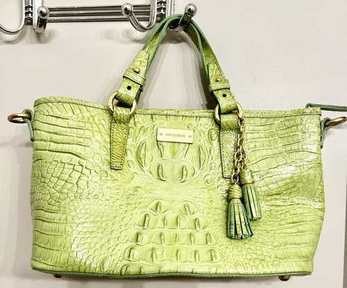 Brahmin green embossed - green,