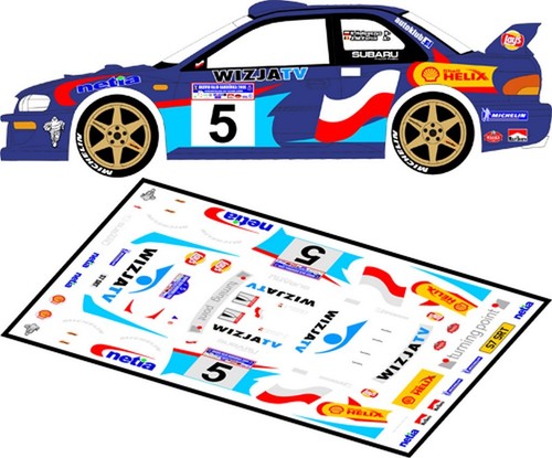 Decals subaru impreza - 1/43, wrc