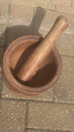 Wooden pestle mortar - wooden,
