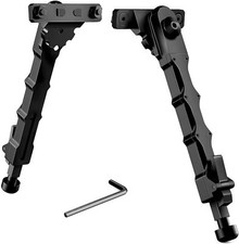 7.5" - 9" Rifle Bipod Lightweight Adjustable for Tactical Gun Hunting