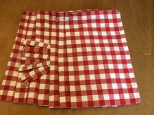 Gingham FABRIC BOTH SIDES Camper Van Curtain Set VW T2,Blackout//Magnets RED