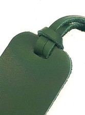 Leather bookmark smooth green