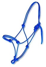 Cwell Equine Rope Halter/Headcollar Natural adjustable, ROYAL BLUE 