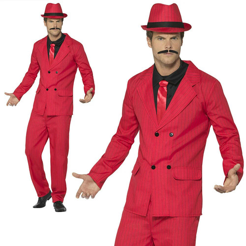 Mens red zoot suit - red,