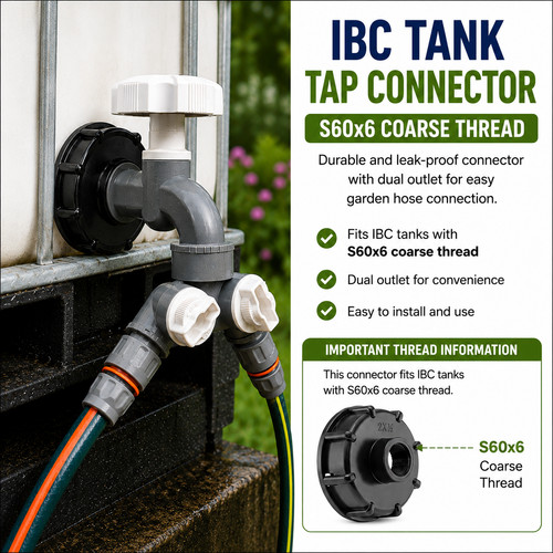 Ibc s60x6 tank tap connector - tap,