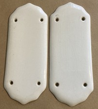 Pair Antique White Ceramic