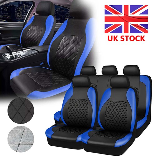Black blue car seat - black, covers