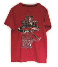 And1 Basketball Cut Above Boys XXL 2X Short Sleeve T Shirt Top Red Sports Hoop
