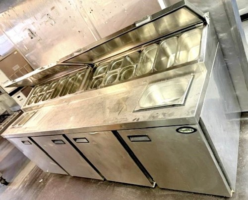Foster pizza prep fridge - foster, fridge,full