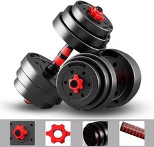 20kg Dumbbells Barbell Set With Connecting Rod Adjustable Dumbbell Home Gym New