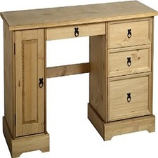 Seconique Corona Computer Desk in Distressed Waxed Pine