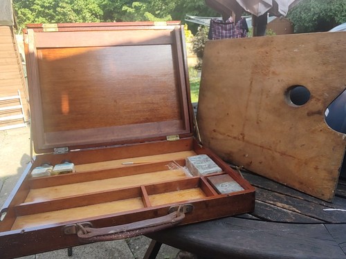 Vintage mahogany travelling