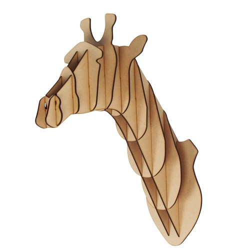 Wooden giraffe trophy - l/,