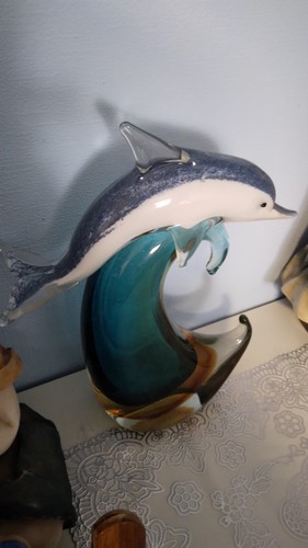 Heavy murano glass dolphin - heavy,