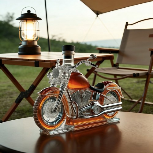 Motorcycle whiskey decanter - whiskey,