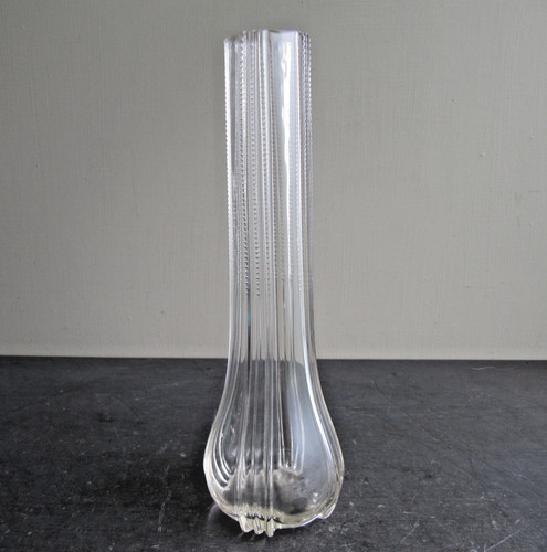 Vintage clear glass - vase, 12"