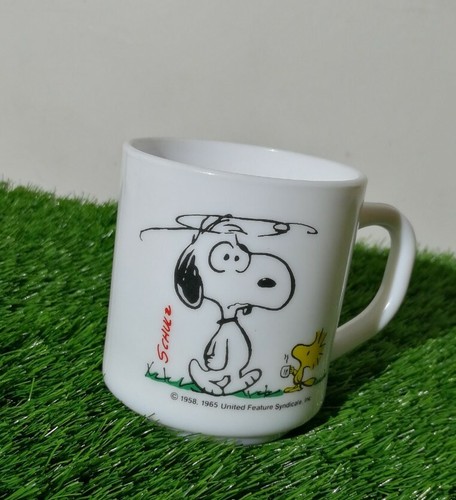 Vintage snoopy milk - snoopy, glass