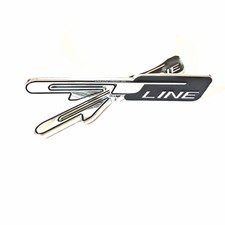 2x Chrome GT LINE GTLine Car Body Side Badge Emblem Sticker For Optima Peugeot