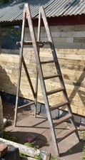 Vintage Wooden 7 Rung Ladder