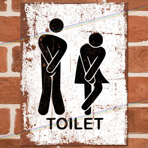 Toilet funny metal - metal, signs