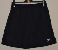 Vtg 90' Men's Nike Black Training Casual Swim 100% Nylon Shorts - Size Large
