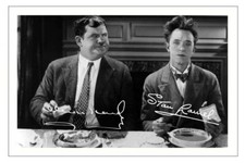 LAUREL & HARDY Signed Autograph PHOTO Gift Signature Print YOU'RE DARN TOOTIN