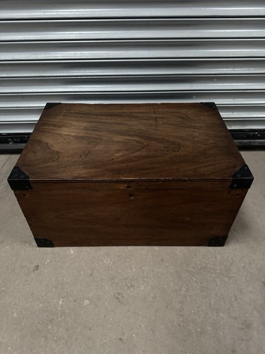 Vintage plywood trunk storage - vintage,