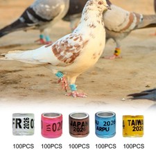 100x Aluminium Pigeon Leg Rings 2026 Easy Identification Poultry Accessory