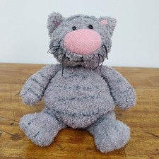 Vintage Anna Club Plush Cat Soft Toy Grey Beanie Cody