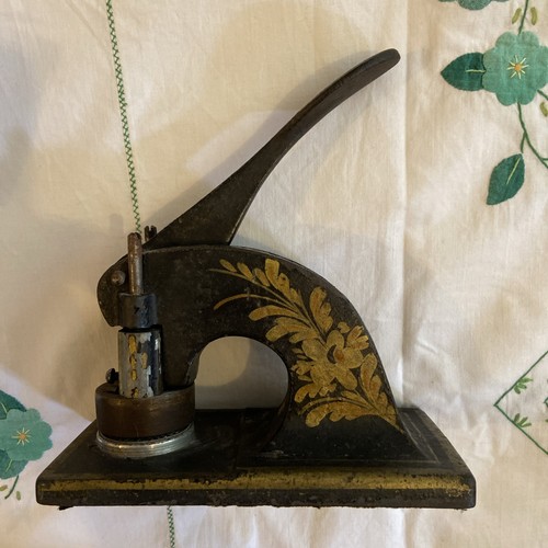 Antique cast iron letter press - cast,