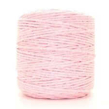 Premium Pink Macrame Cord Twine, 200 m / 656 ft of 3 mm Natural Cotton (Reel)