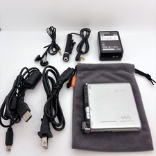 Sony Walkman Hi-MD MZ-RH1 Portable MiniDisc Player Recorder Silver Japan Used