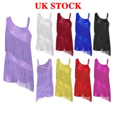 UK Kids Girls Sequins Tassel