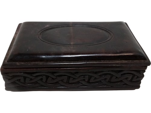 Wooden trinket box carved - wooden,
