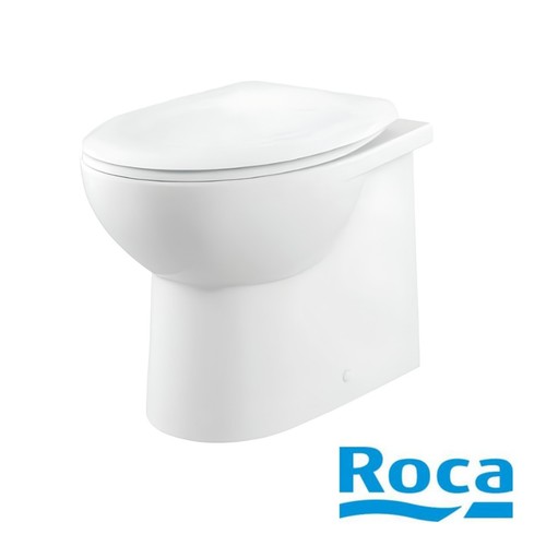 Roca back wall btw - wall, toilet