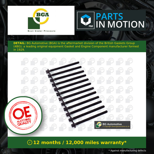 Cylinder head bolts - head, fits