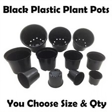 Commercial Black Plant Pot Plastic Plant Pots 1 1.5 2 3 4 5 7.5 10 15 20 Litres
