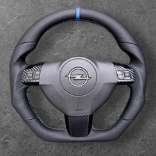 OPEL ASTRA H VXR OPC GTC VECTRA C NEW CUSTOM FLAT BOTTOM LEATHER STEERING WHEEL