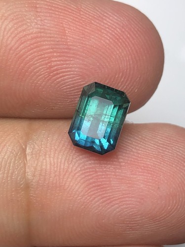 Bicolour tourmaline faceted - tourmaline,