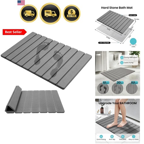 Stone bath mat foldable - bath,